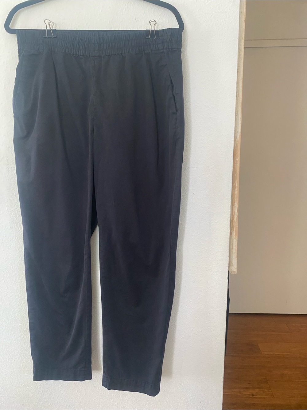 Everlane Black Elastic-Waist wide leg easy pants